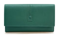 HE346 Peacock Green Long Flap Wallet