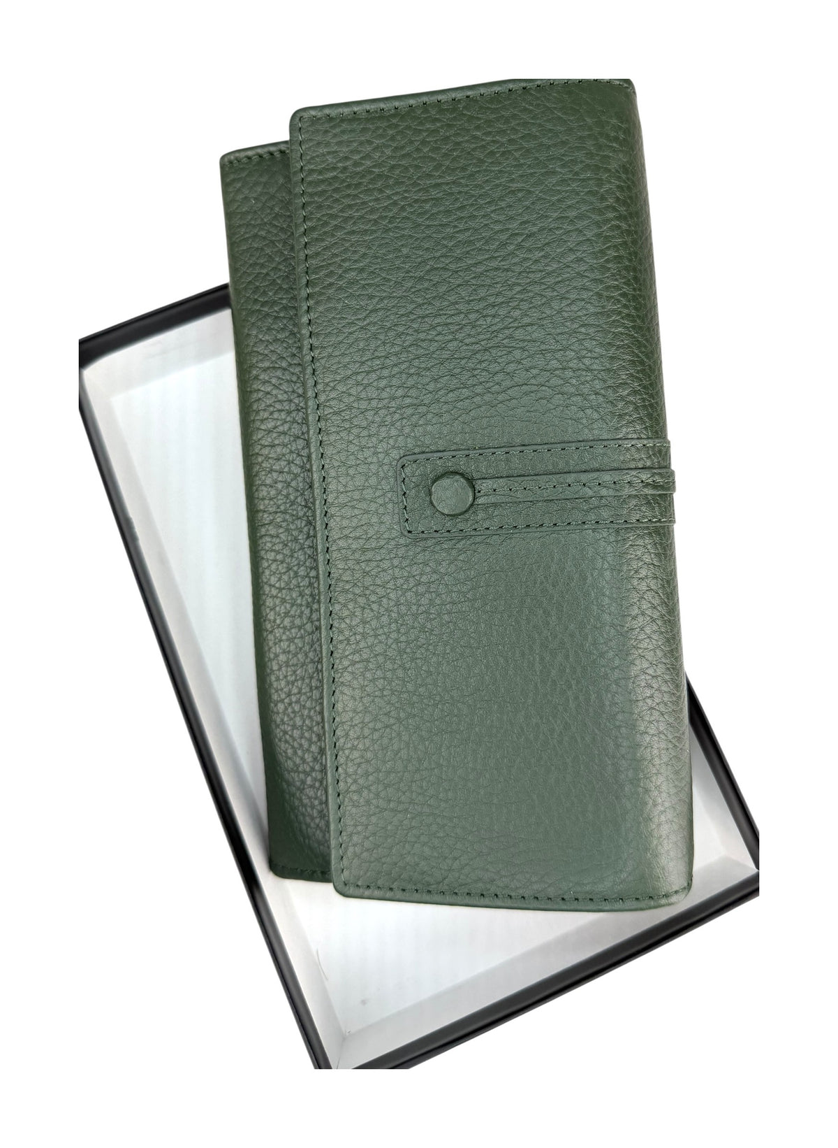 HE347 Forest Green Long Flap Wallet