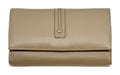 HE349 Taupe Long Flap Wallet