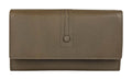 HE350 Dark Taupe Long Flap Wallet