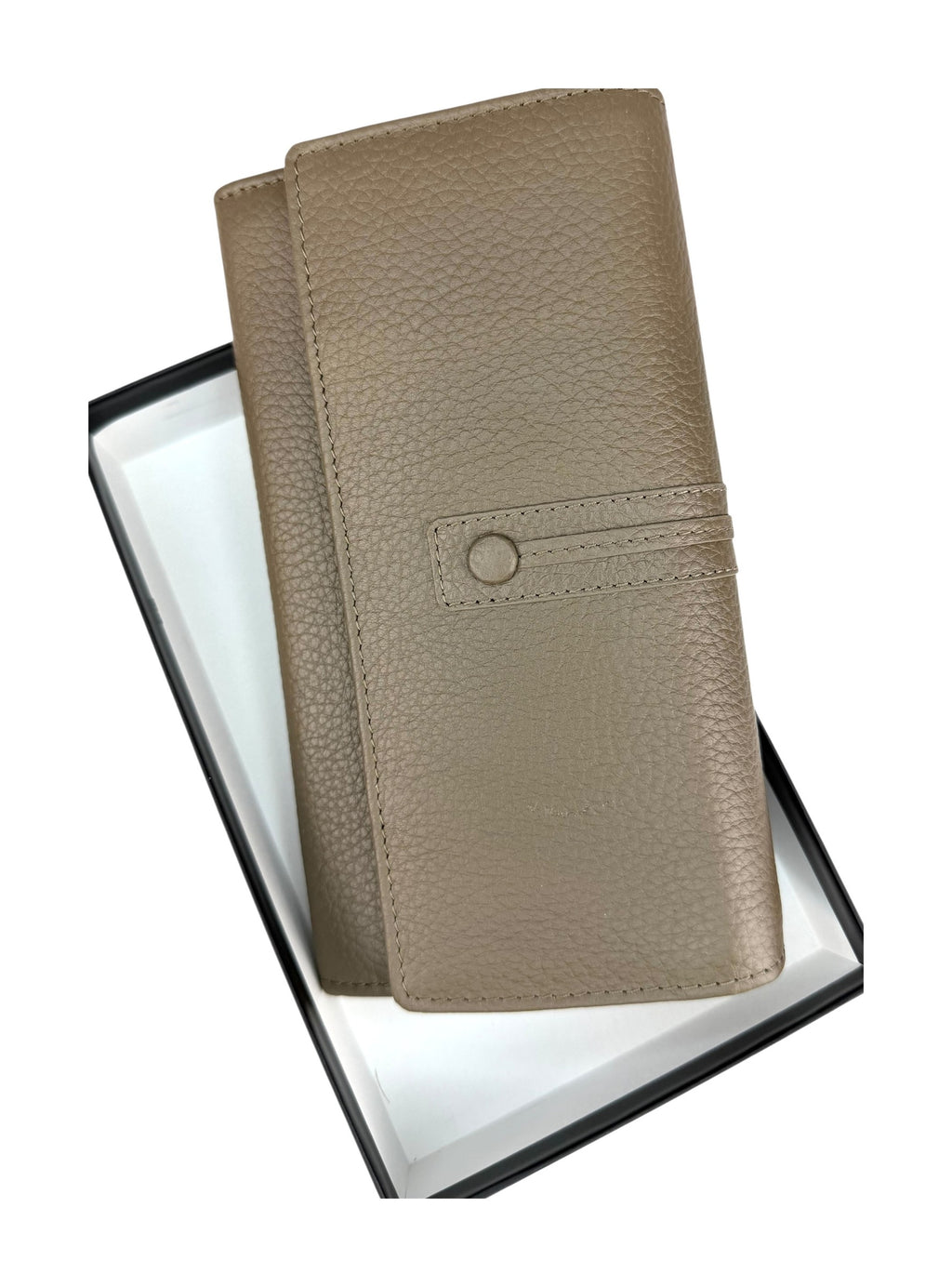 HE350 Dark Taupe Long Flap Wallet