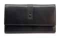 HE352 Black Long Flap Wallet