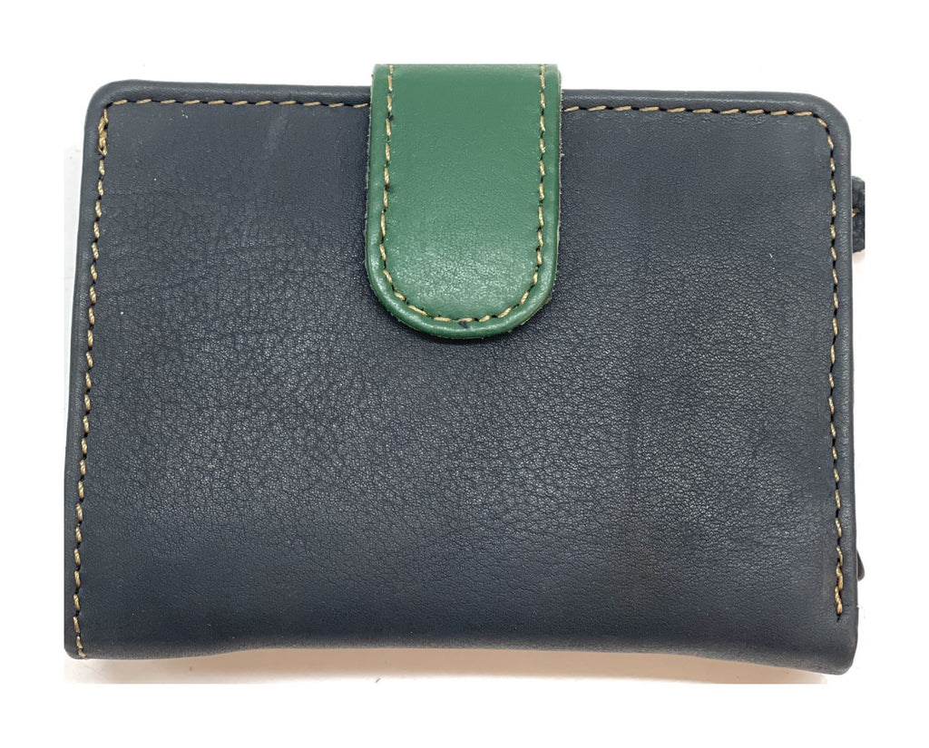 HE353 Navy & Green Pop Up Card Holder