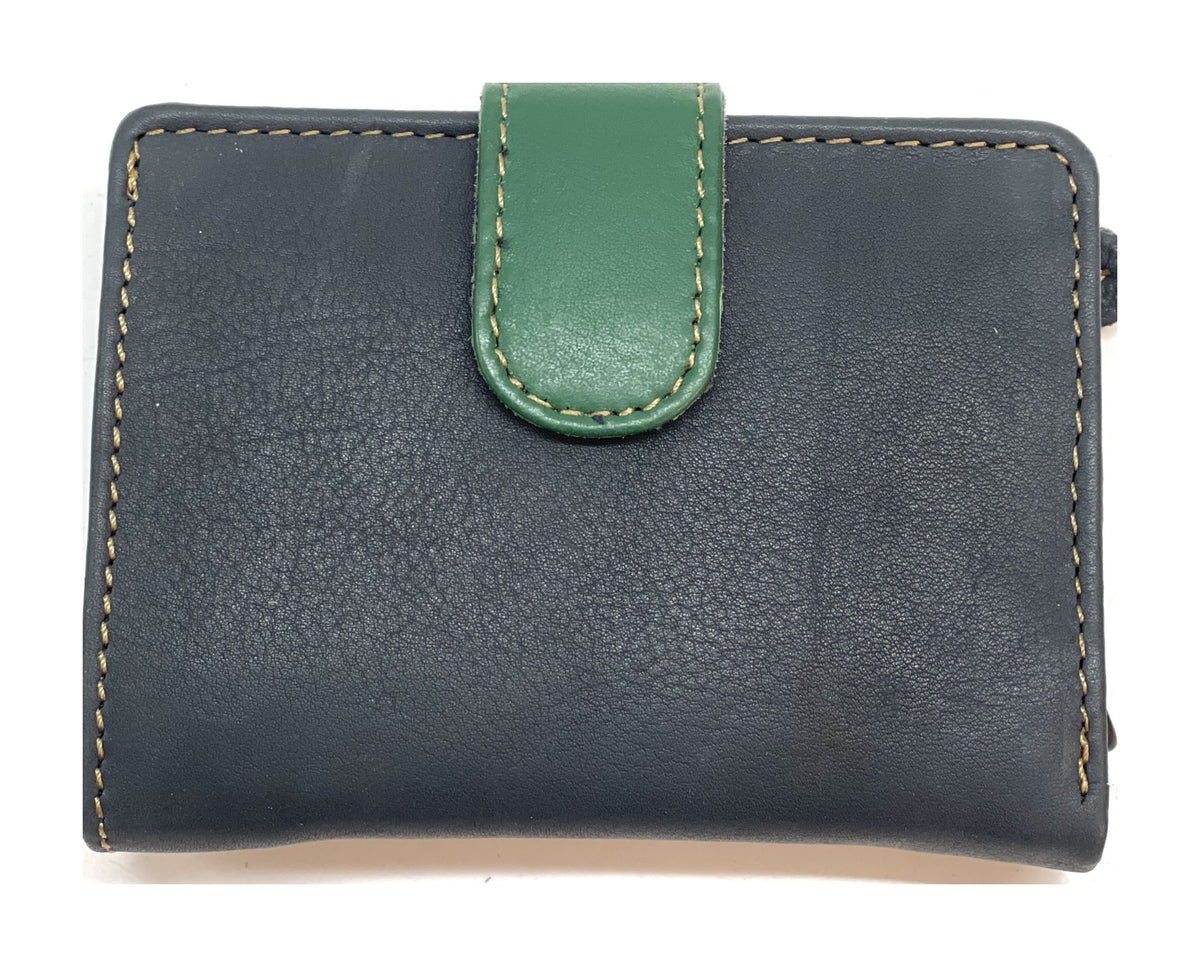 HE353 Navy & Green Pop Up Card Holder