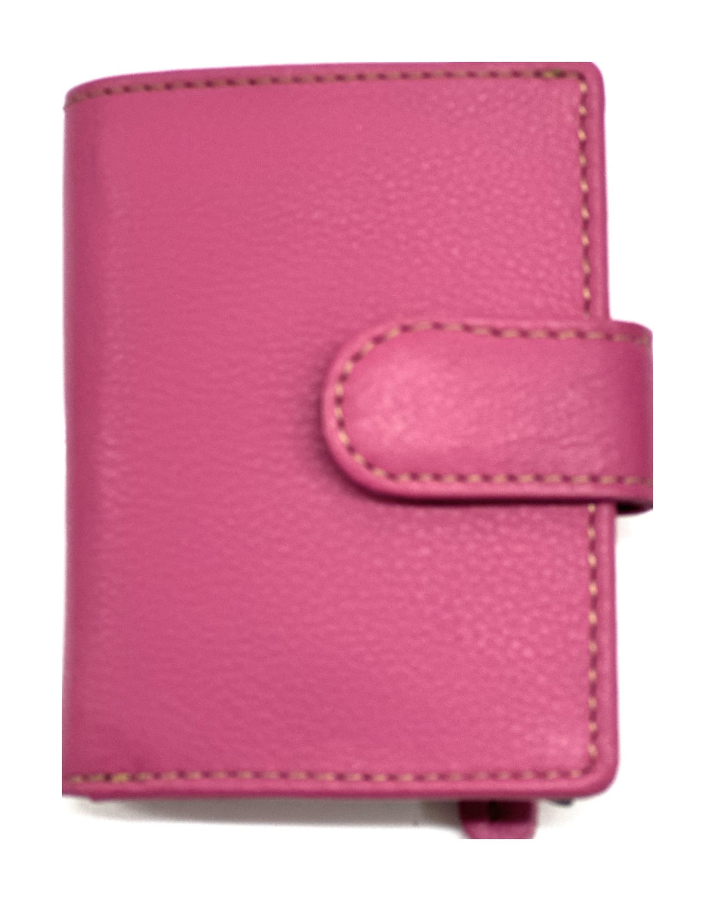 HE354 Fuchsia Leather Pop Up Card Holder