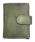 HE357 Olive Green Leather Pop Up Card Holder