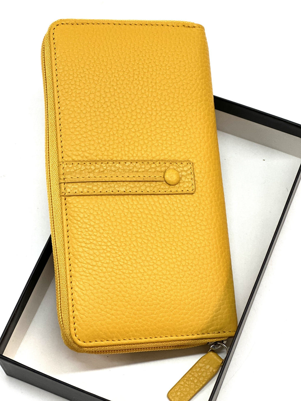 HE361 Yellow Strap Zip Around Wallet
