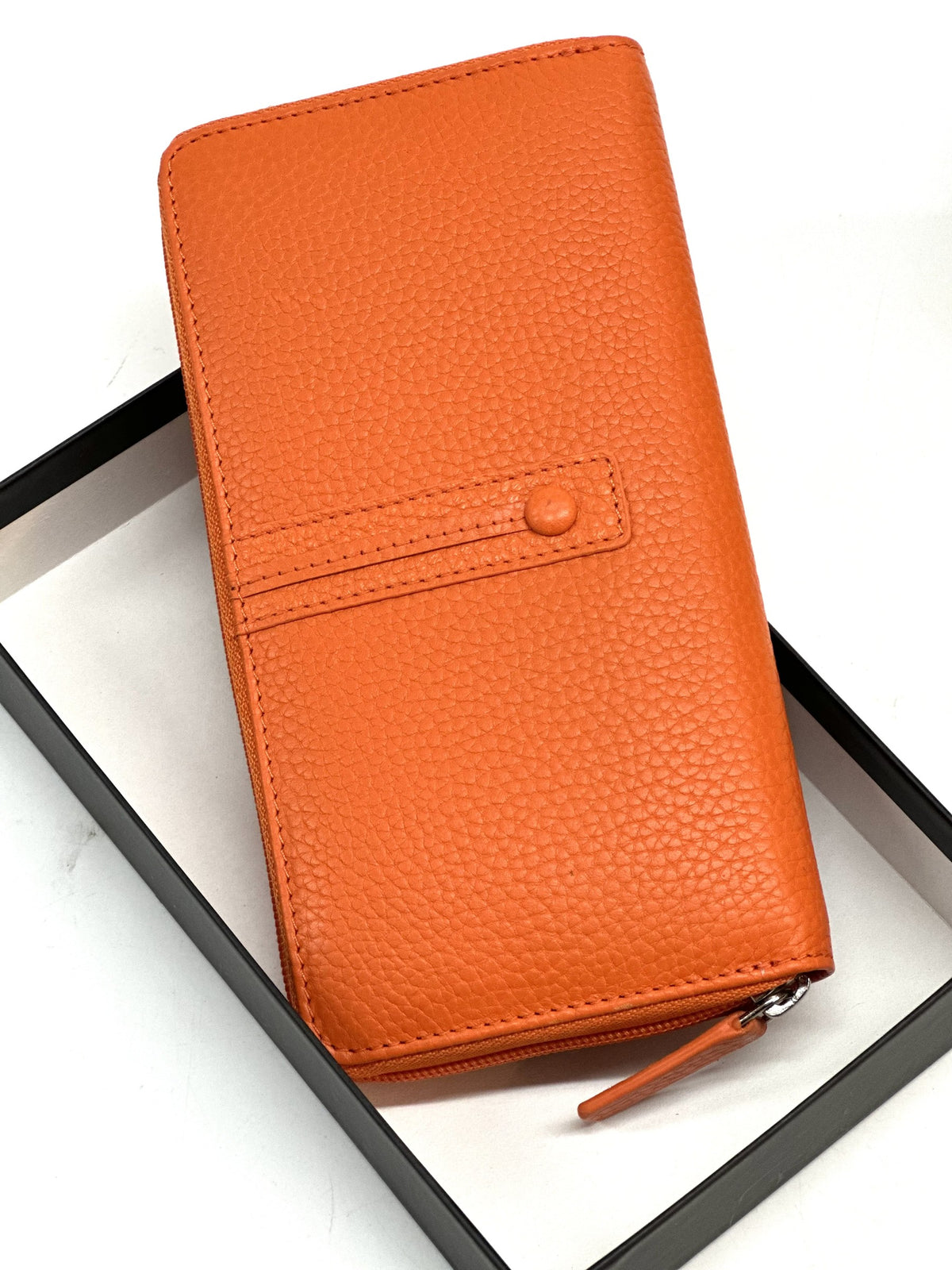 HE362 Orange Strap Zip Around Wallet