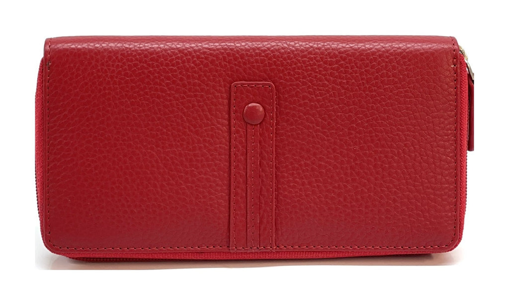 HE363 Red Strap Zip Around Wallet