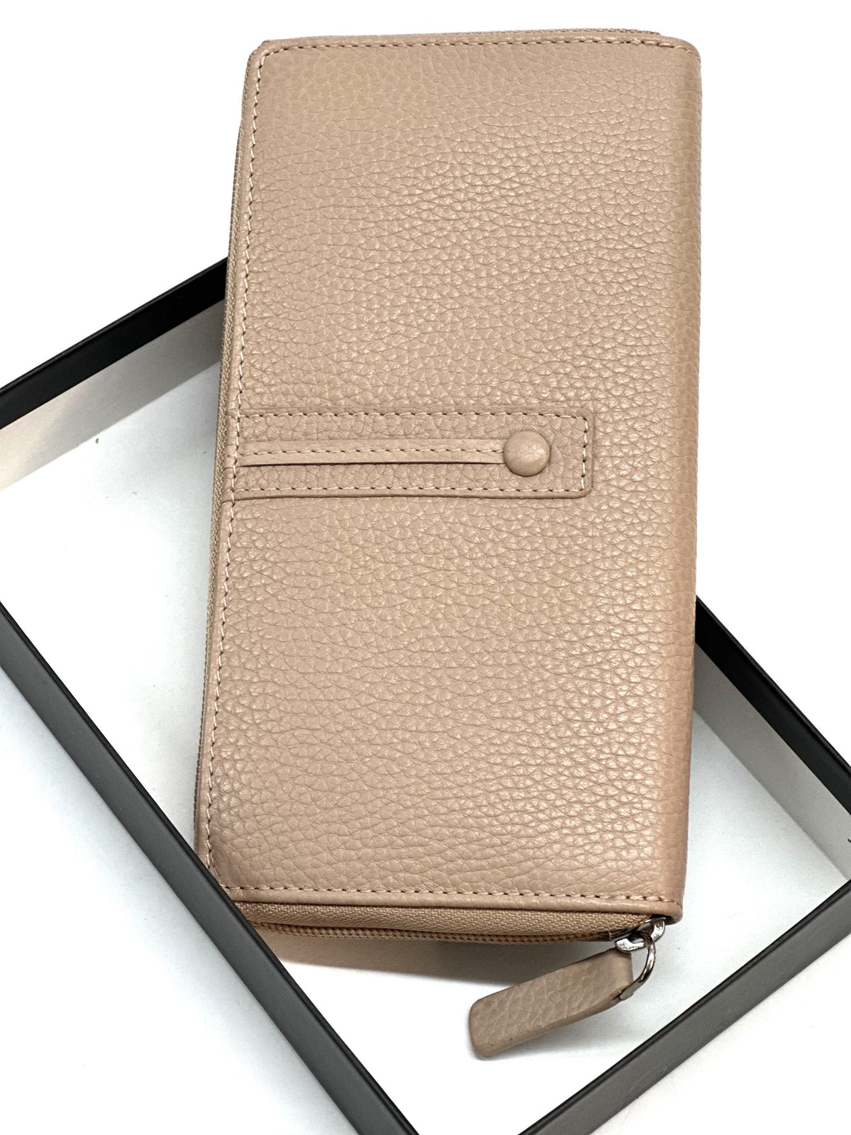 HE366 Powder Pink Strap Zip Around Wallet