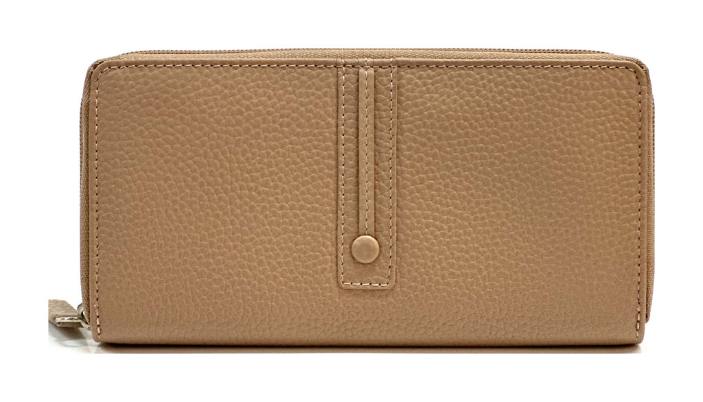 HE366 Powder Pink Strap Zip Around Wallet