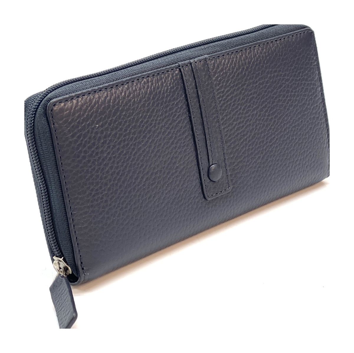 HE368 Navy Strap Zip Around Wallet