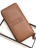 HE371 Cognac Strap Zip Around Wallet