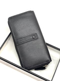 HE372 Black Strap Zip Around Wallet