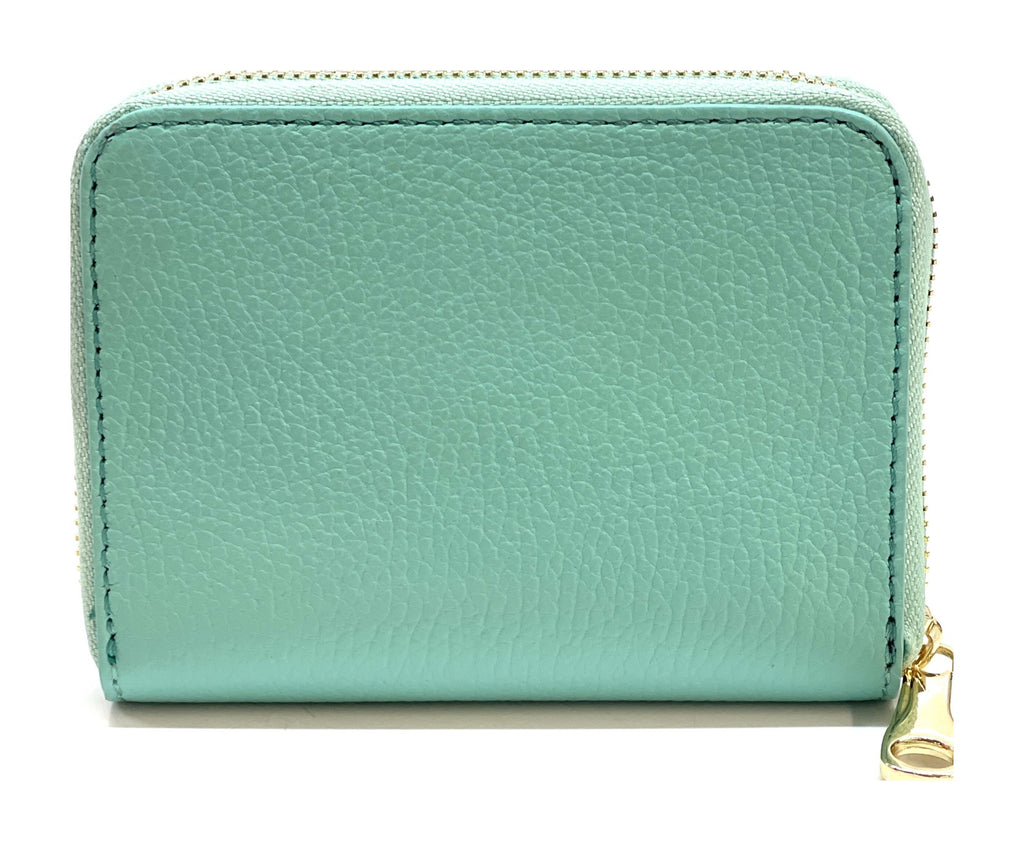 HE377 Mint Compact Zip Wallet