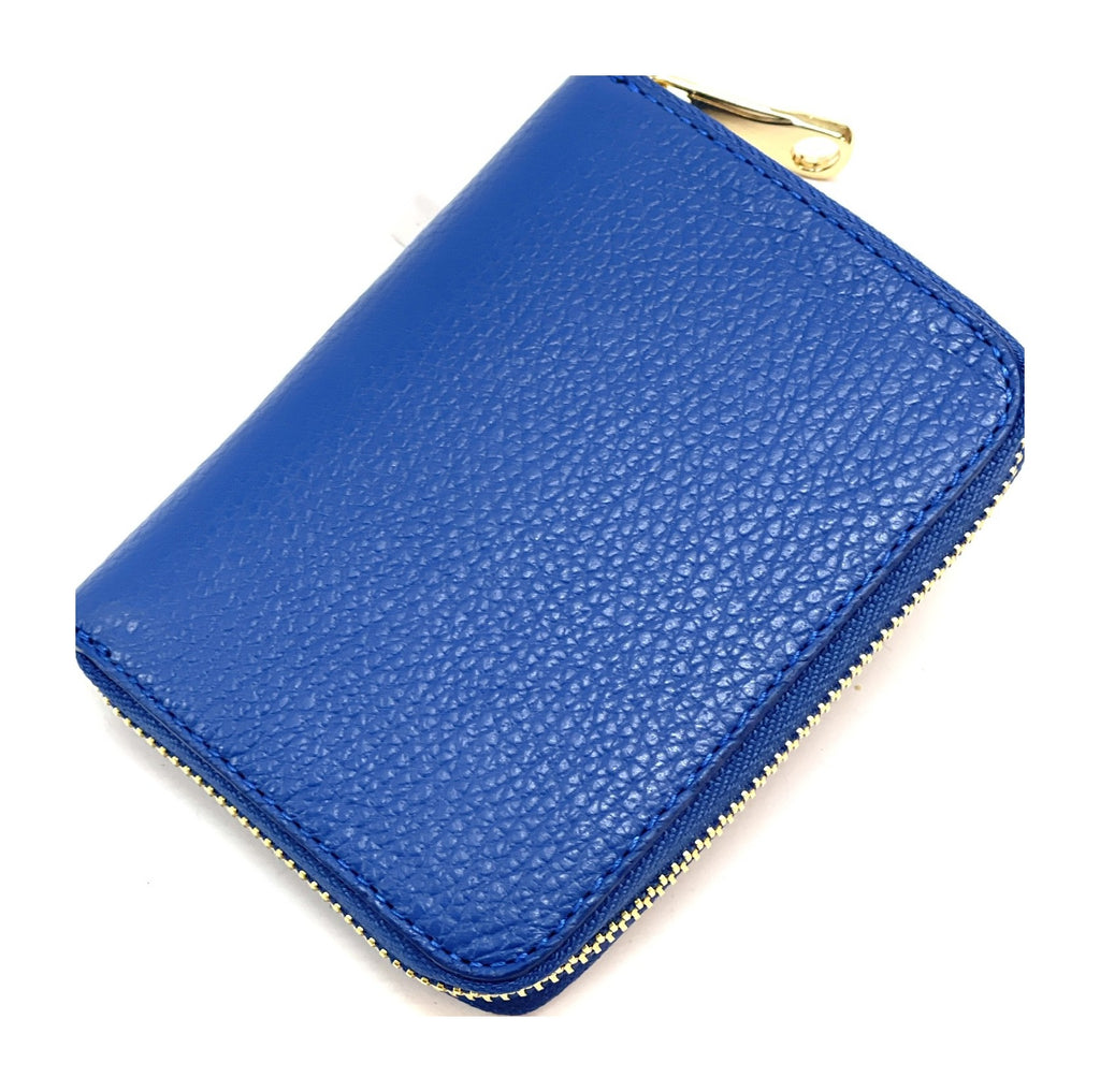 HE381 Royal Blue Compact Zip Wallet