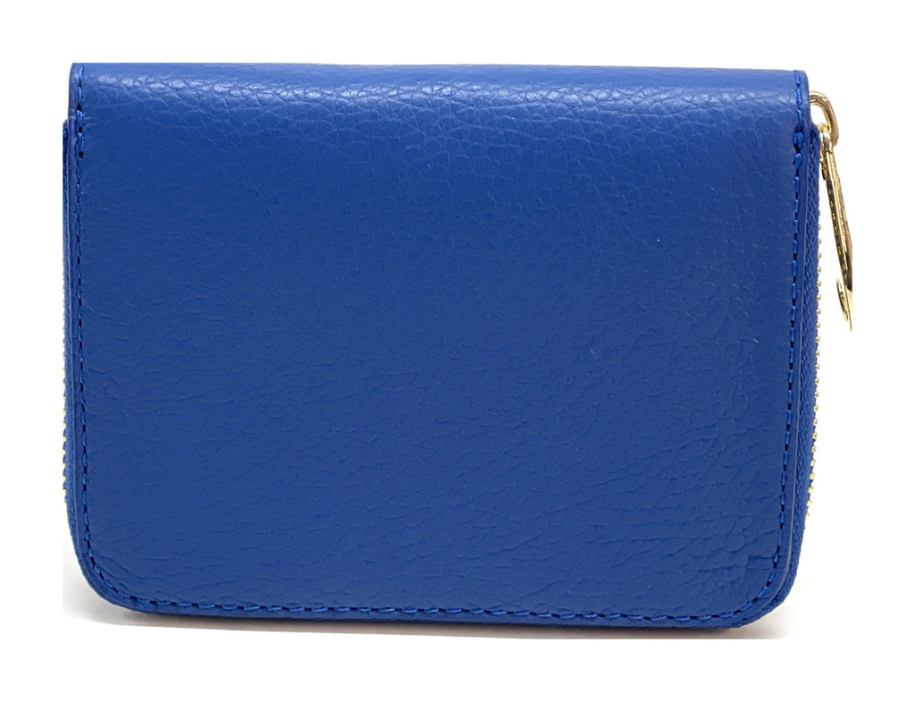 HE381 Royal Blue Compact Zip Wallet