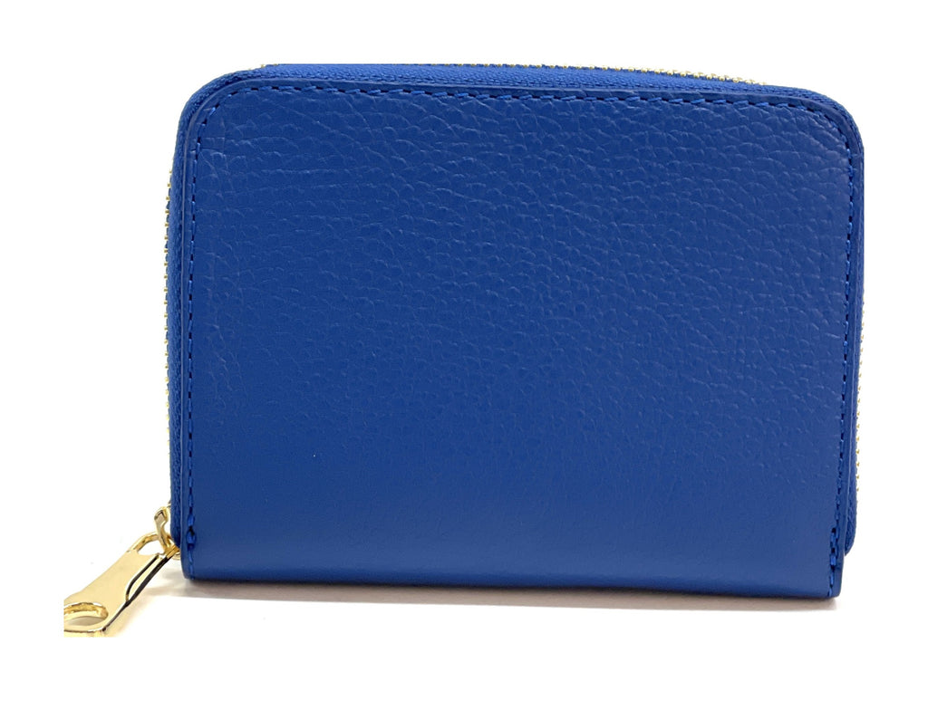 HE381 Royal Blue Compact Zip Wallet