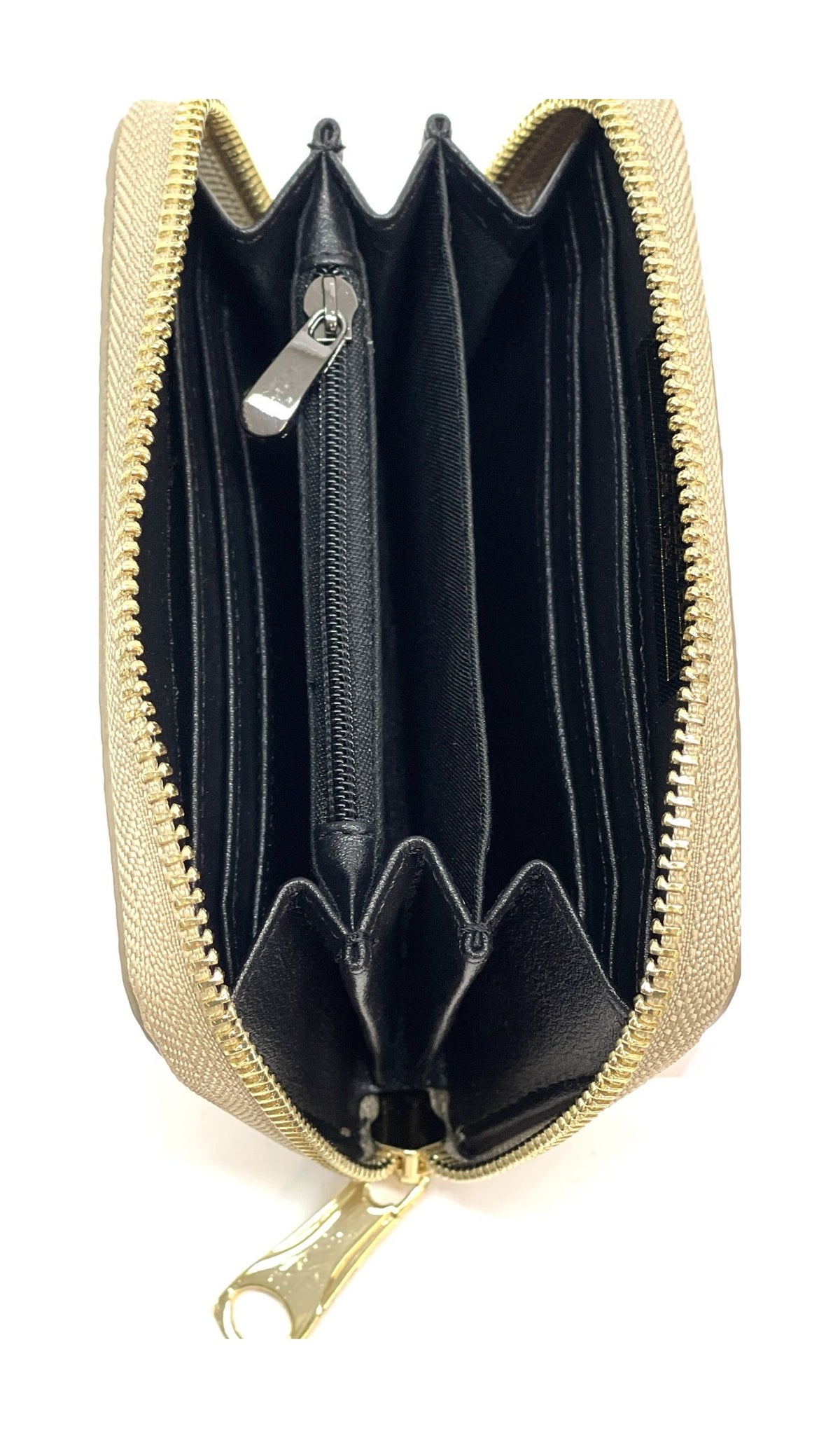 HE382 Taupe Compact Zip Wallet