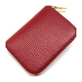 HE384 Red Compact Zip Wallet