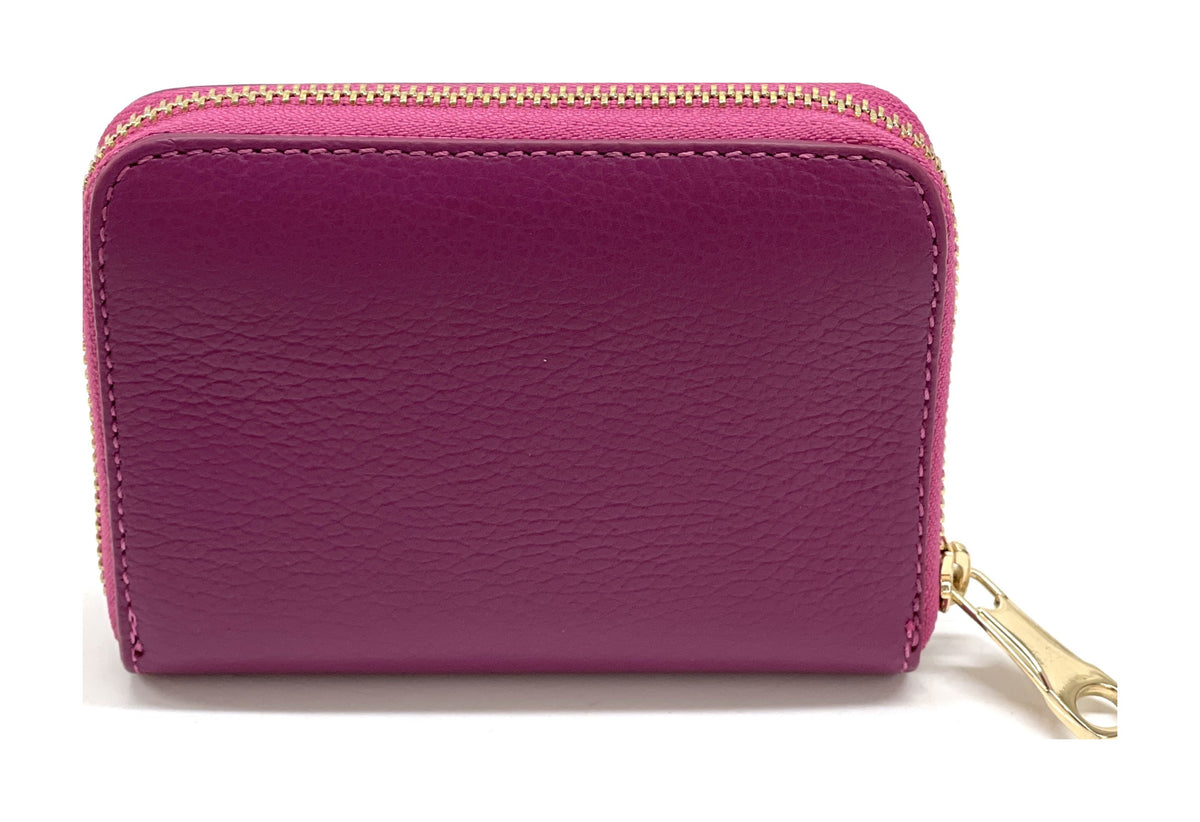 HE385 Magenta Compact Zip Wallet