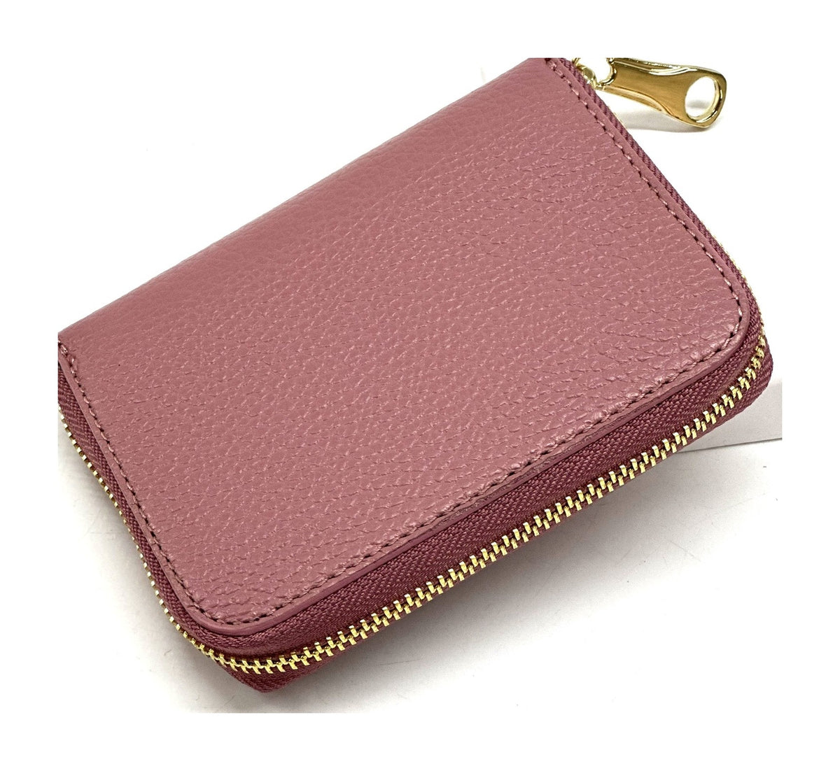 HE386 Dusty Rose Compact Zip Wallet
