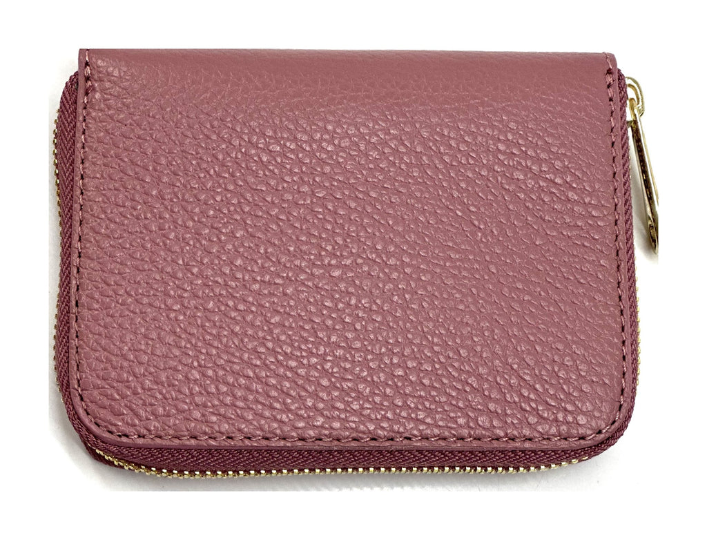 HE386 Dusty Rose Compact Zip Wallet