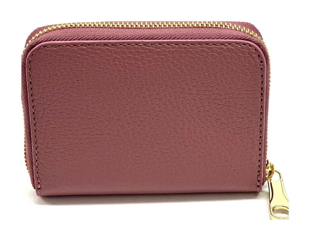 HE386 Dusty Rose Compact Zip Wallet