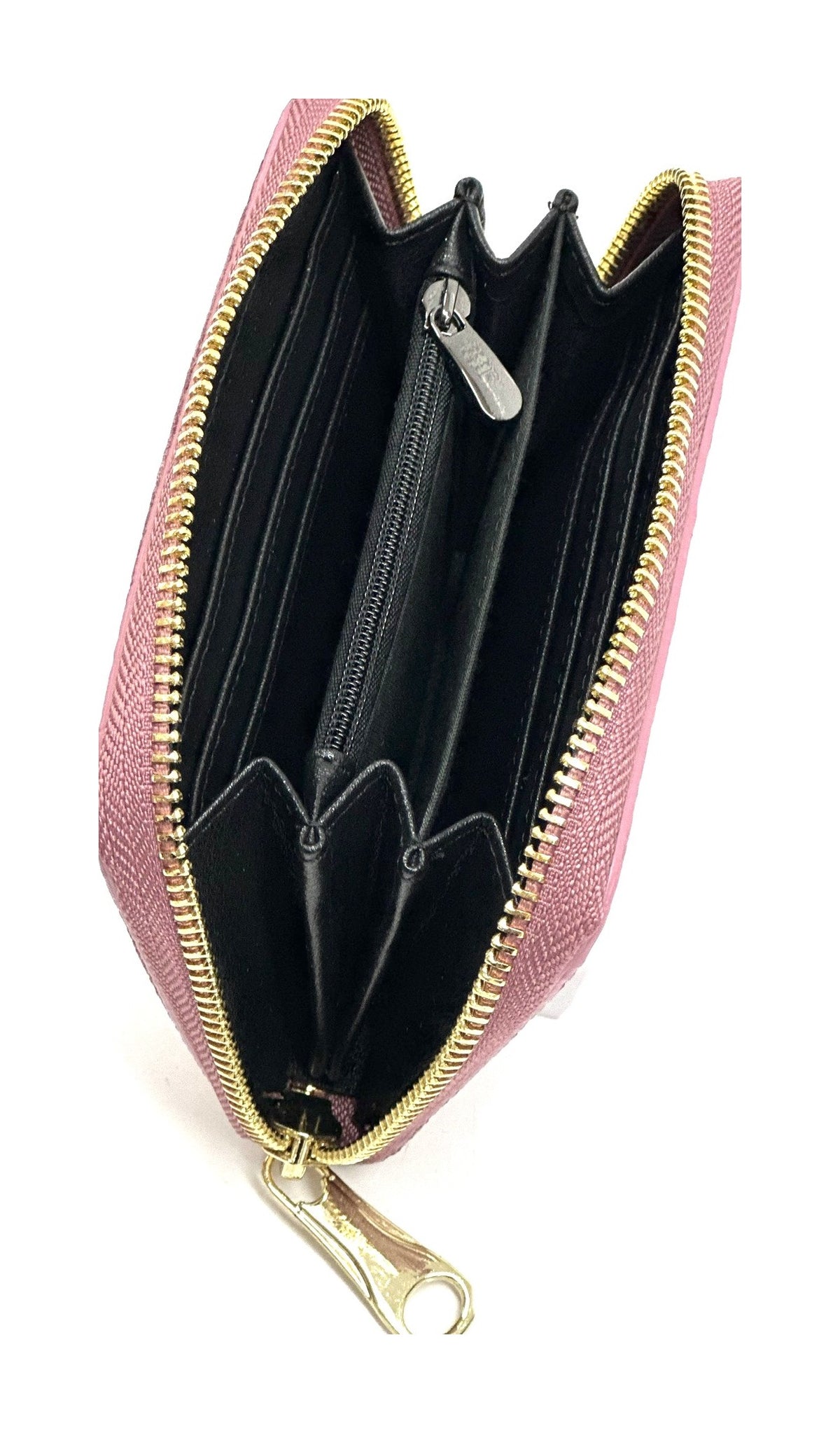 HE386 Dusty Rose Compact Zip Wallet