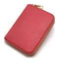 HE388 Coral Red Compact Zip Wallet