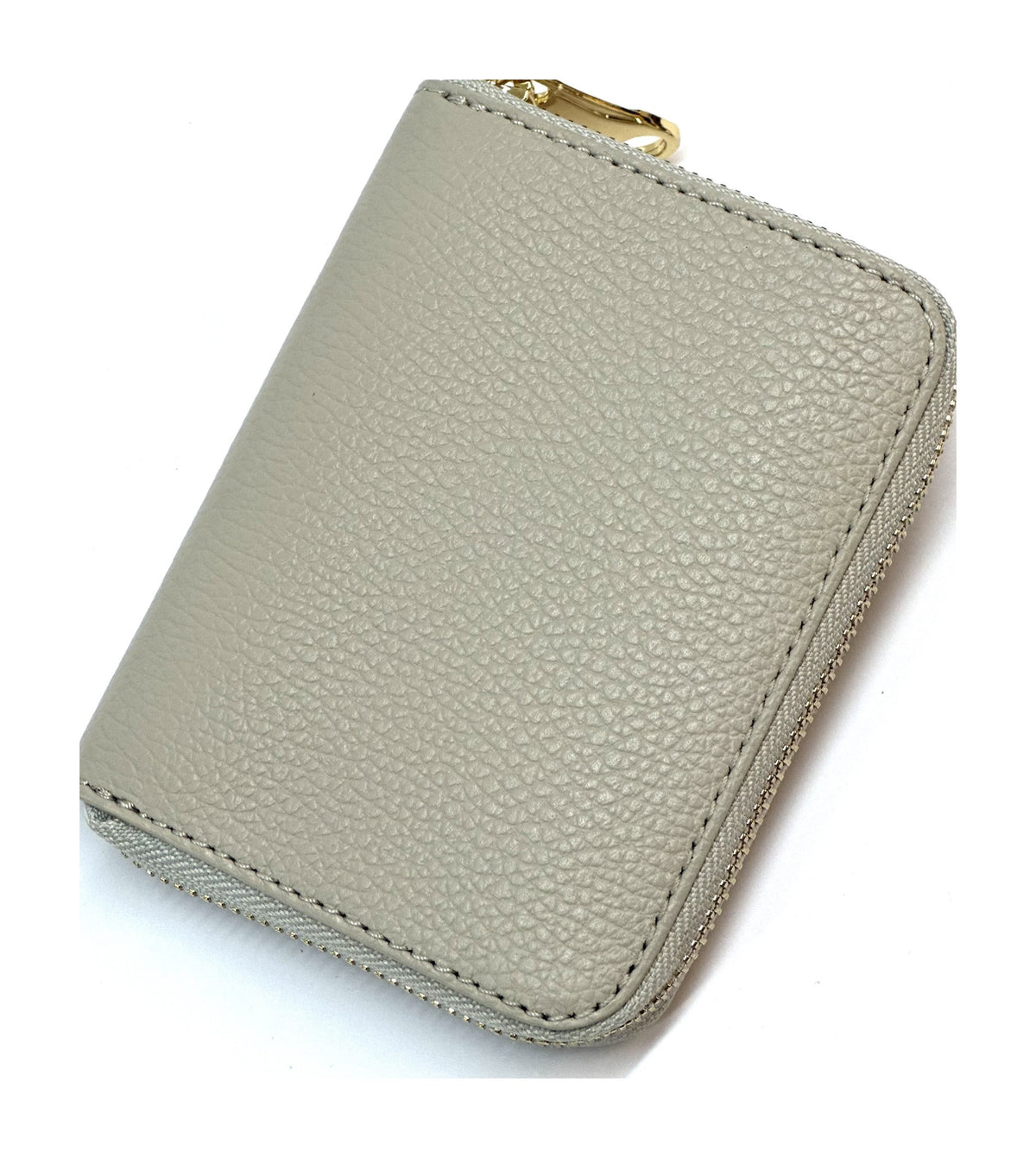 HE389 Pearl Grey Compact Zip Wallet