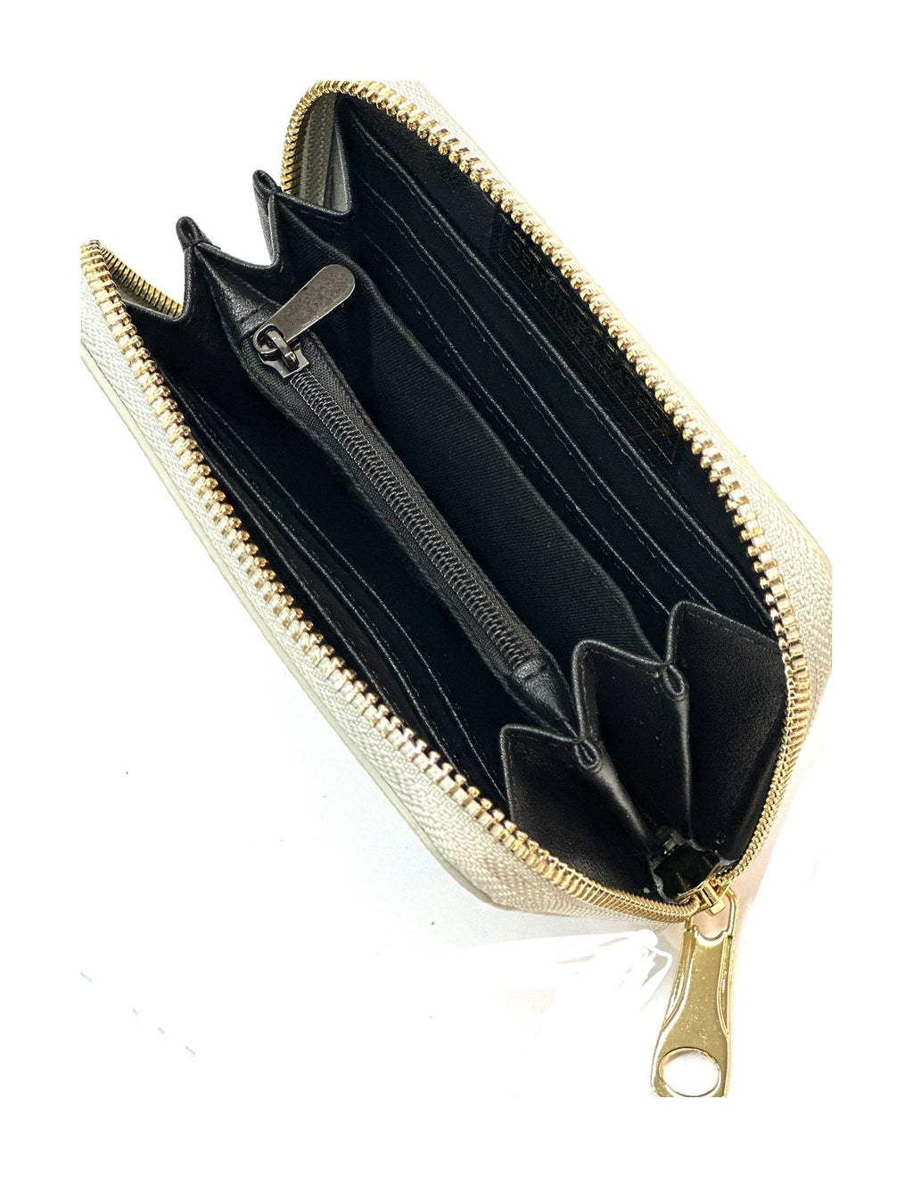 HE389 Pearl Grey Compact Zip Wallet