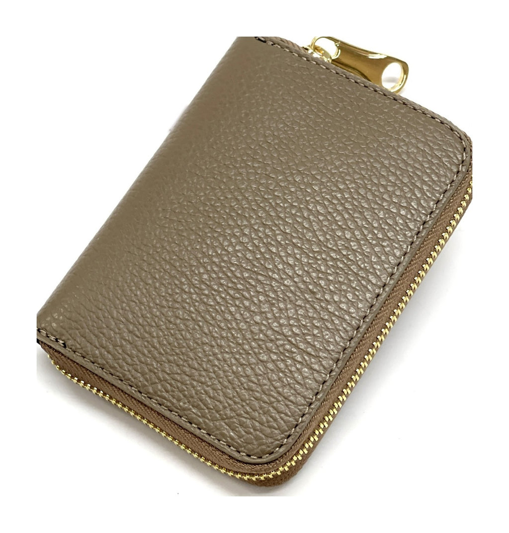 HE393 Dark Taupe Compact Zip Wallet
