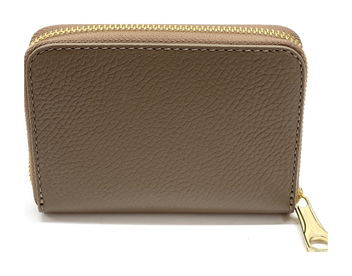 HE393 Dark Taupe Compact Zip Wallet
