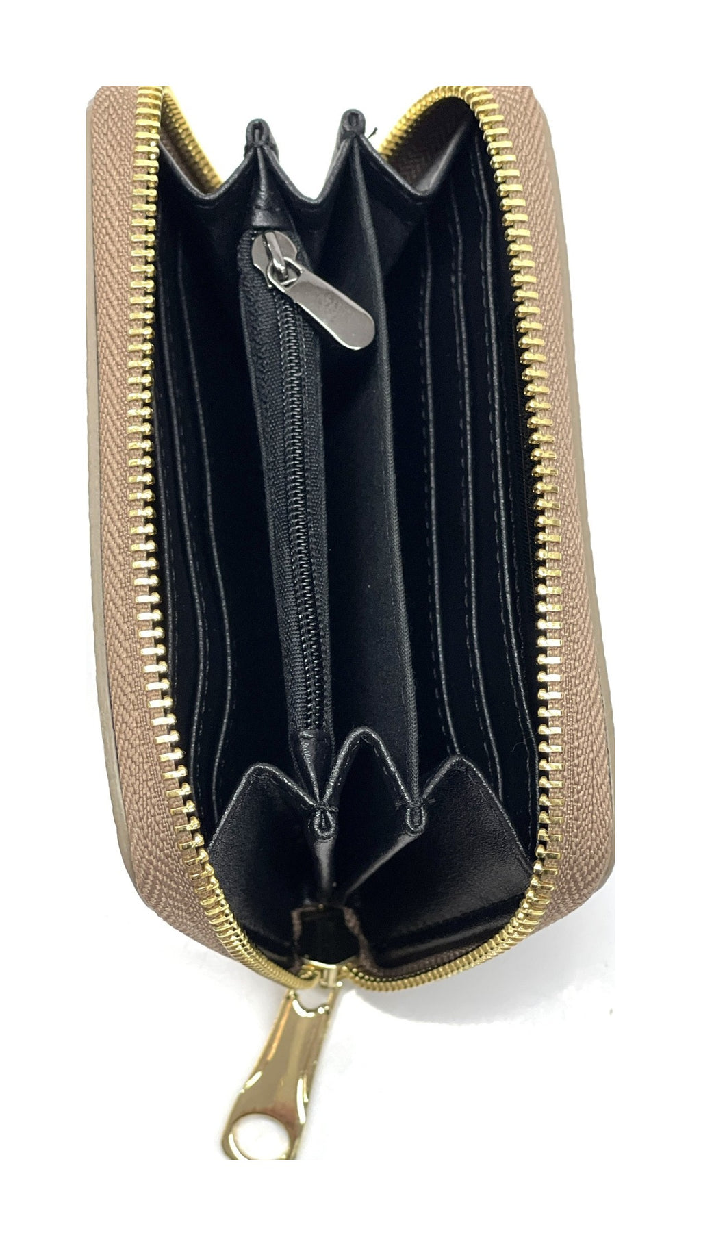 HE393 Dark Taupe Compact Zip Wallet
