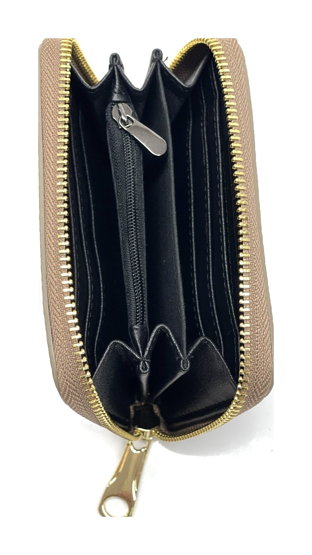 HE393 Dark Taupe Compact Zip Wallet