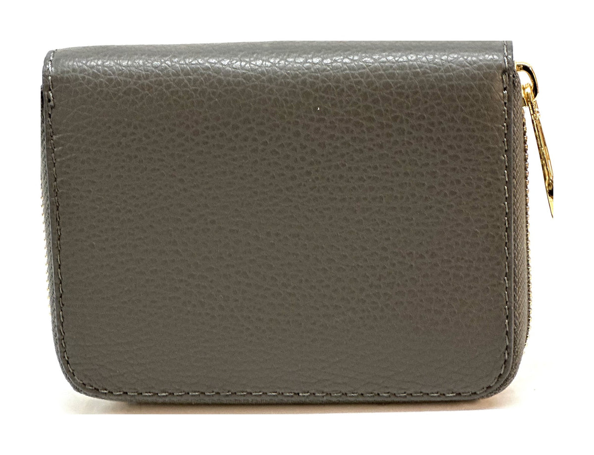 HE394 Dark Grey Compact Zip Wallet