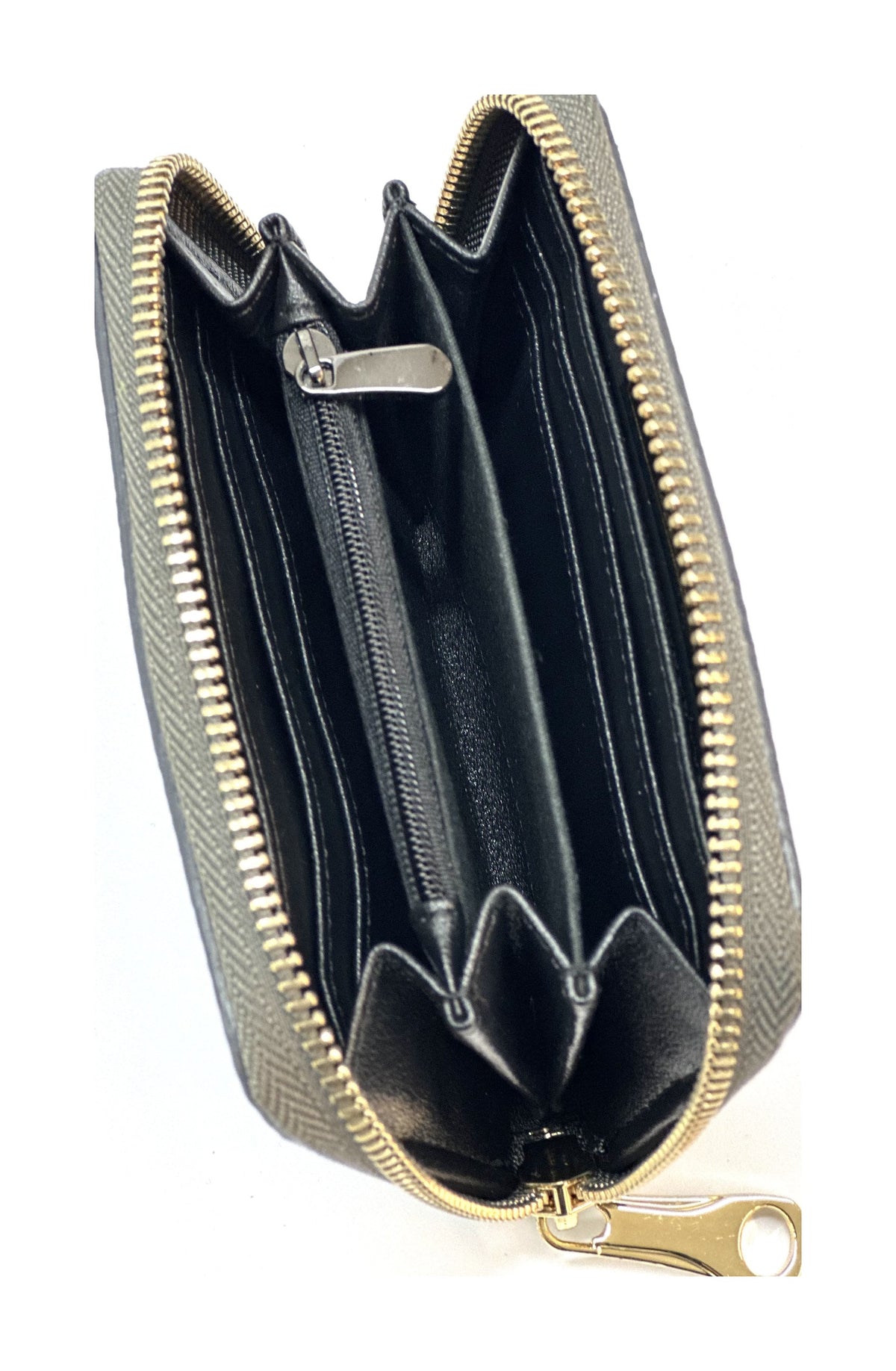 HE394 Dark Grey Compact Zip Wallet
