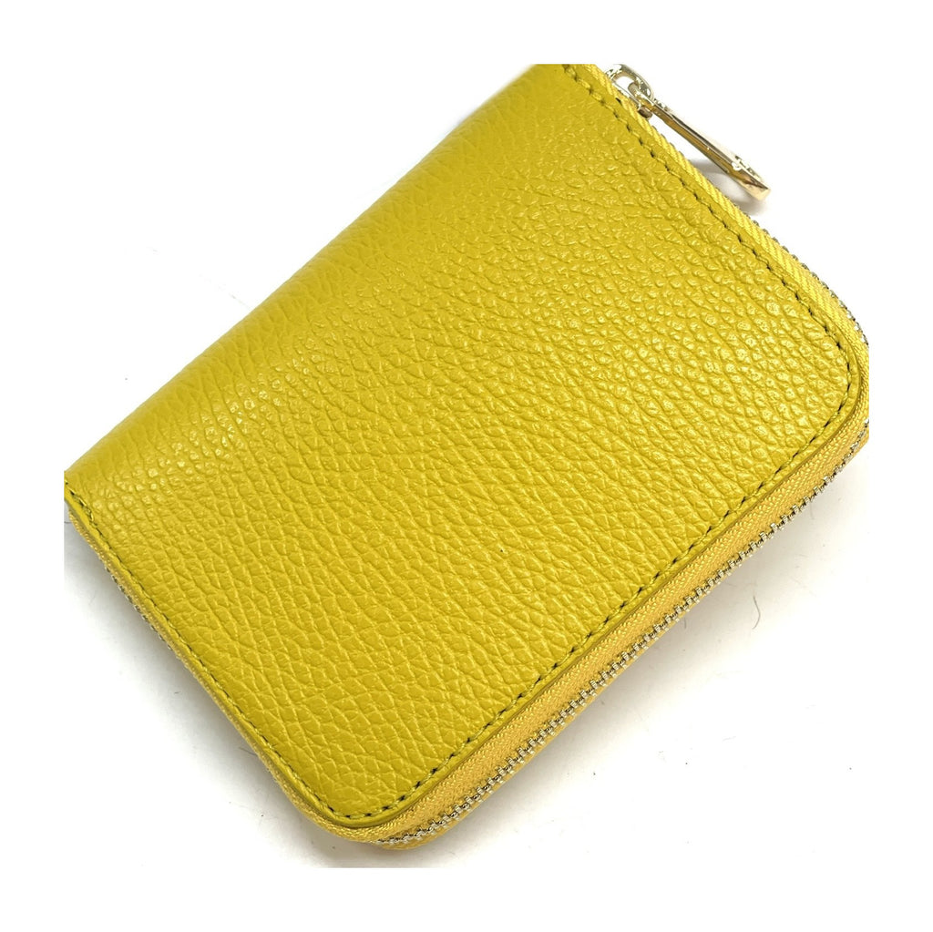 HE395 Yellow Compact Zip Wallet