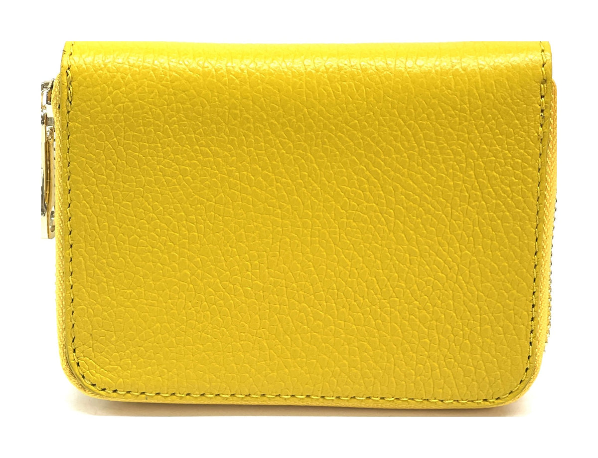 HE395 Yellow Compact Zip Wallet