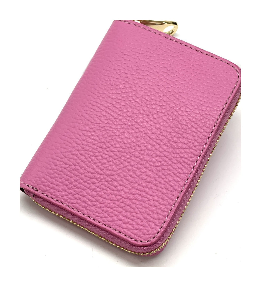 HE396 Hot Pink Compact Zip Wallet