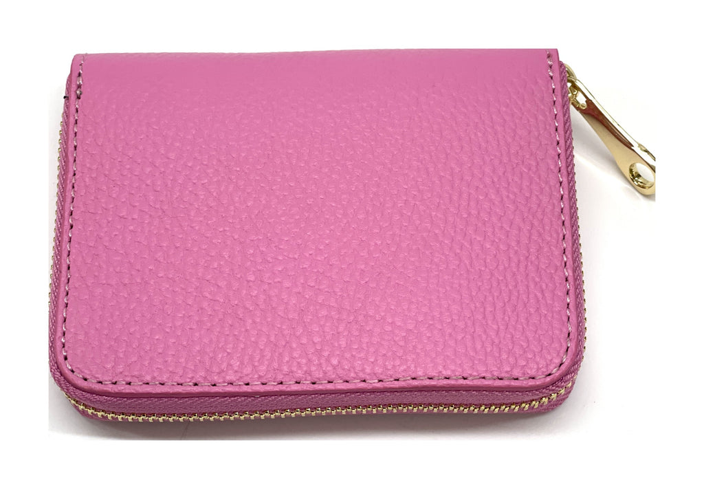 HE396 Hot Pink Compact Zip Wallet