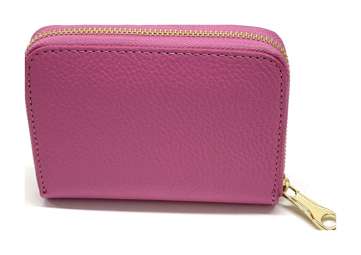 HE396 Hot Pink Compact Zip Wallet