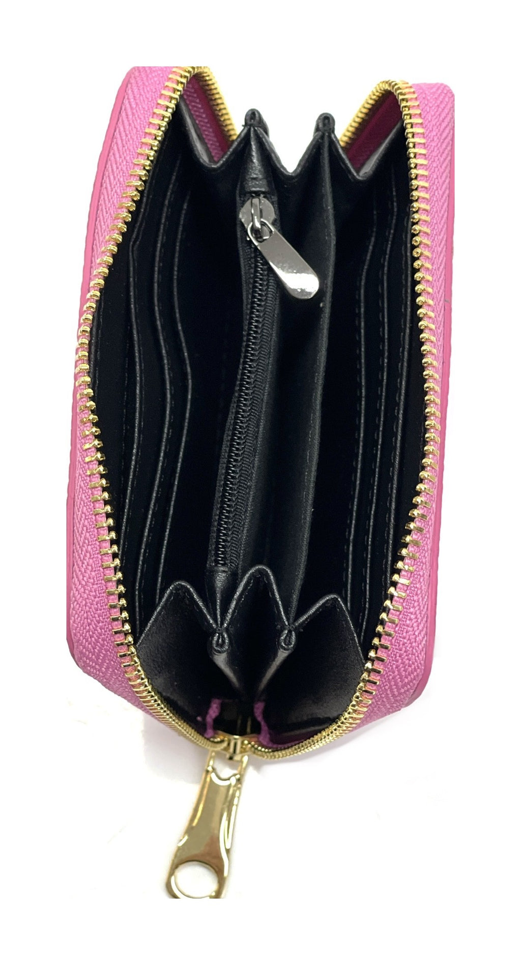 HE396 Hot Pink Compact Zip Wallet