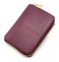 HE401 Plum Compact Zip Wallet