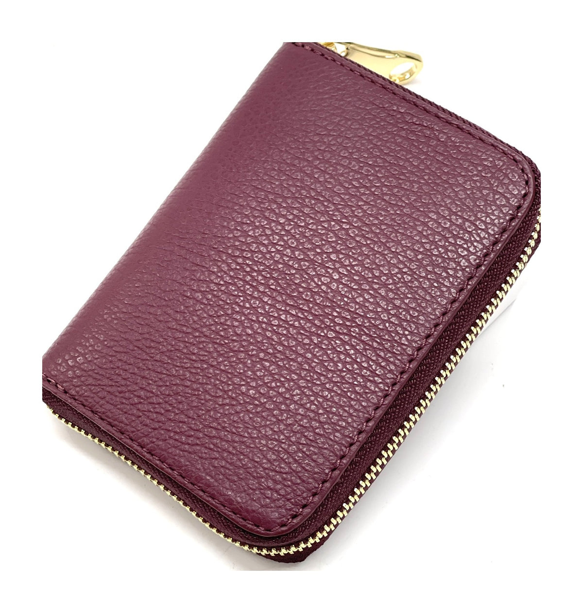 HE401 Plum Compact Zip Wallet