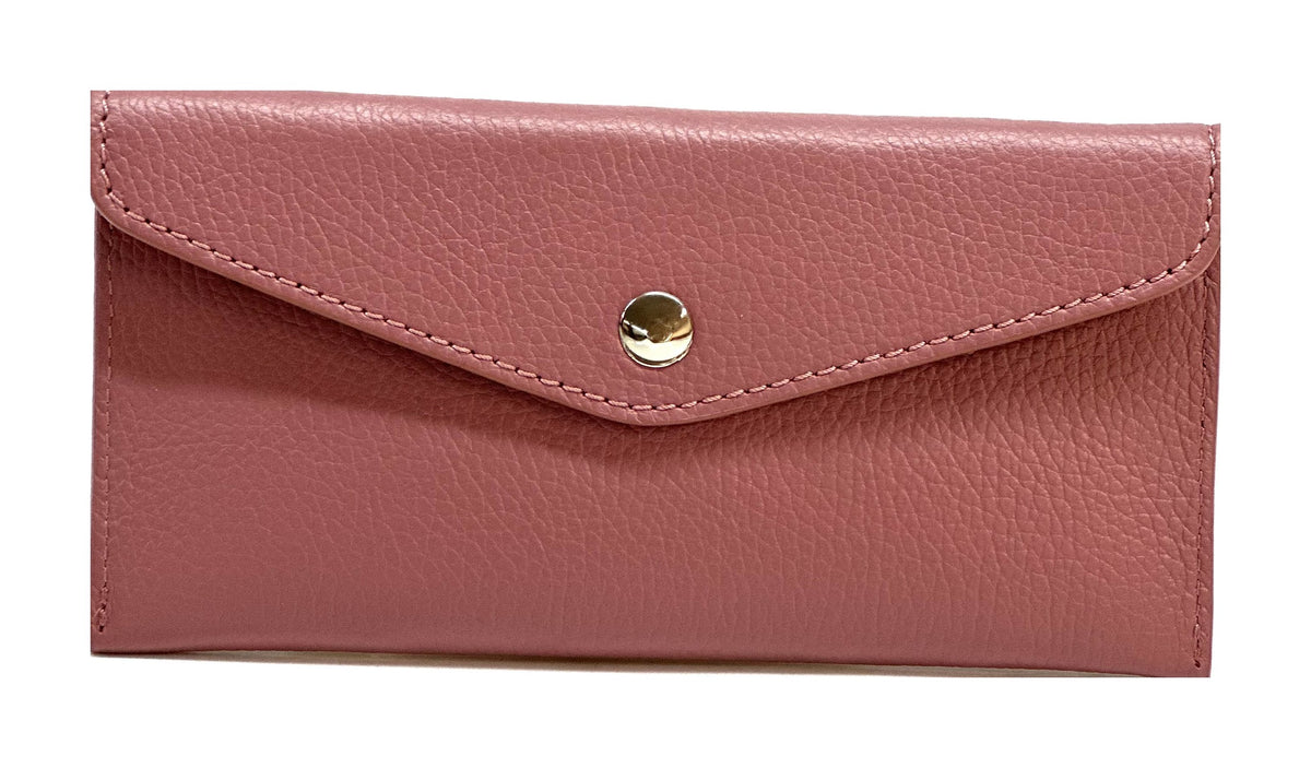 HE409 Dusty Pink Large Envelope Wallet