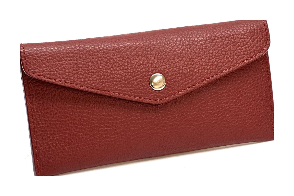 HE411 Brick Red Large Envelope Wallet