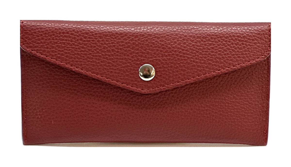 HE411 Brick Red Large Envelope Wallet