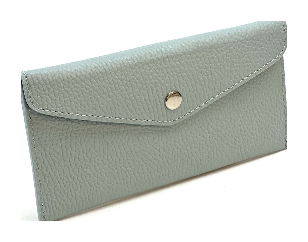 HE412 Pale Aqua Grey Large Envelope Wallet